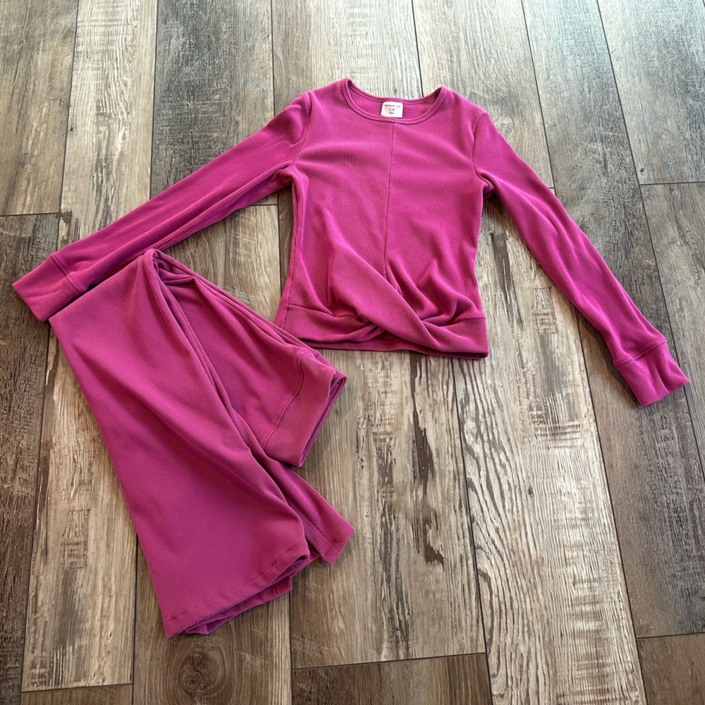 Abercrombie Kids Pink Crop Matching Set